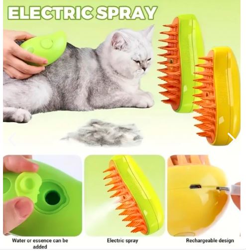 Cepillo A Vapor Para Mascotas 3en 1